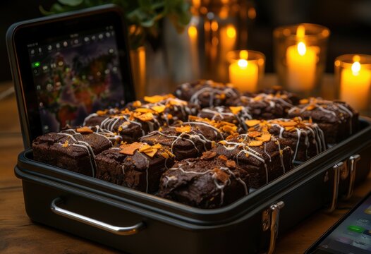 Distant friends share virtual sweetness: brownies as a gift online., generative IA