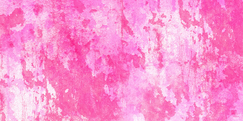 Pink watercolor background for textures. Pink toned blank and abstract vintage texture. Grunge texture with abstract light pink and white colors background. Pink wet abstract paint leaks and splashes 
