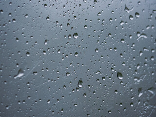 Gouttes perlées de condensation