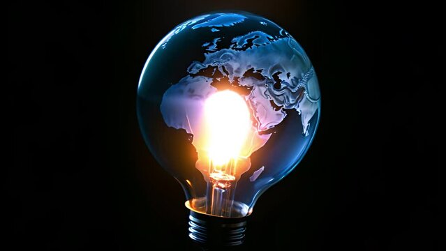 Earth Encased, A Light Bulb Illuminating Our Planet