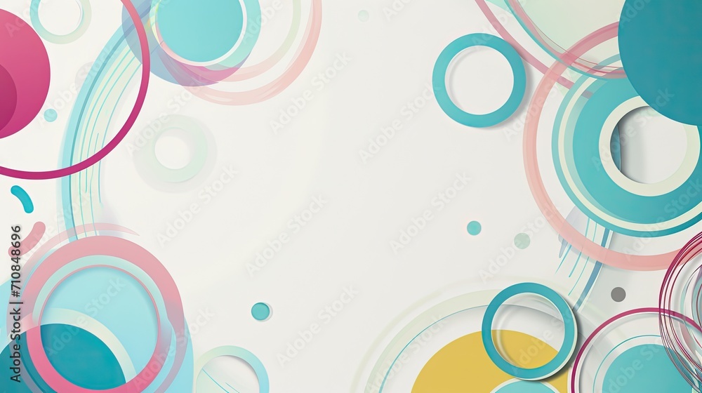Aufkleber abstract background with colorful circles