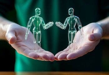 Digital Handshake Concept Illustration