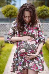 Portrait of the beautiful pregnant woman