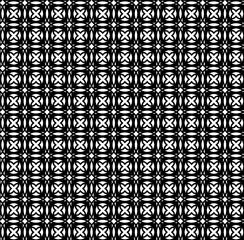 Obraz premium Vector seamless texture in the form of a lattice of black abstract geometric patterns on a white background
