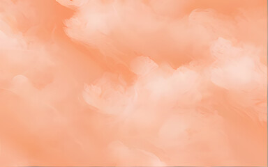 Fototapeta premium Light pink peach color with white smoke, wave texture, paint splashes, and abstract watercolor background