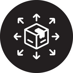 distribution glyph icon