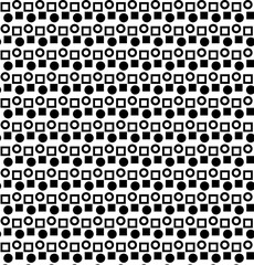 Fototapeta na wymiar Vector seamless texture in the form of black geometric shapes on a white background