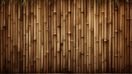 bamboo fence for garden decoration. Neural network AI generated art - obrazy, fototapety, plakaty