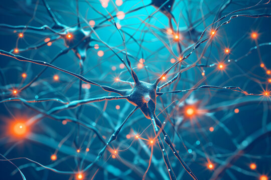 Close-up of brain neurons.