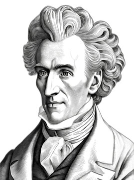 Portrait of Soren Kierkegaard, generative AI