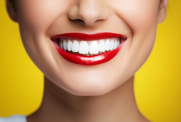 Fototapeta premium Smile makeovers teeth whitening, in the style of minimalistic compositions, spontaneous gesture, macro perspectives, light white