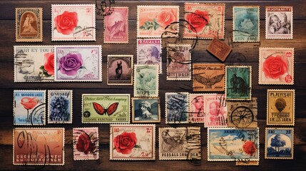 vintage postage stamps