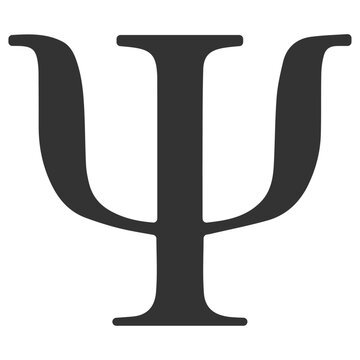 Psi symbol isolated on white background. Psi icon.