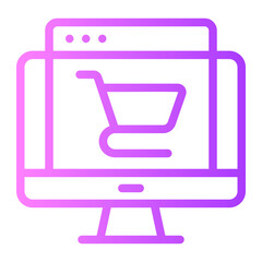 online shopping gradient icon