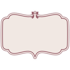 blank vintage label with bow 