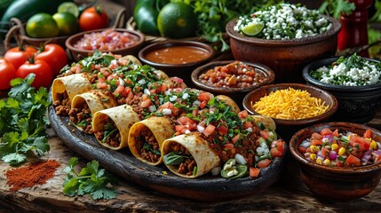 Fototapeta premium Mexican food, taco food photo 