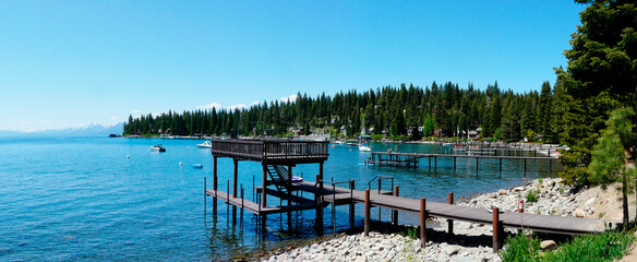 Landscape of Lake Tahoe, California-Nevada border, United States