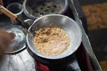 Traditional food from Jakarta called kerak telor