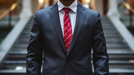 Business person with a suit, businessmann working in a suit close up 