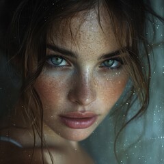 Woman portrait photo with amazing eyes