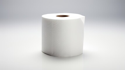 Essential items toilet paper on isolated background