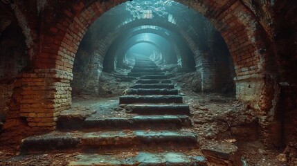 old scarry cellar with spooky ambient light