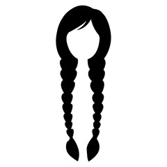 Women’s Hairstyle Braided Vector illustration