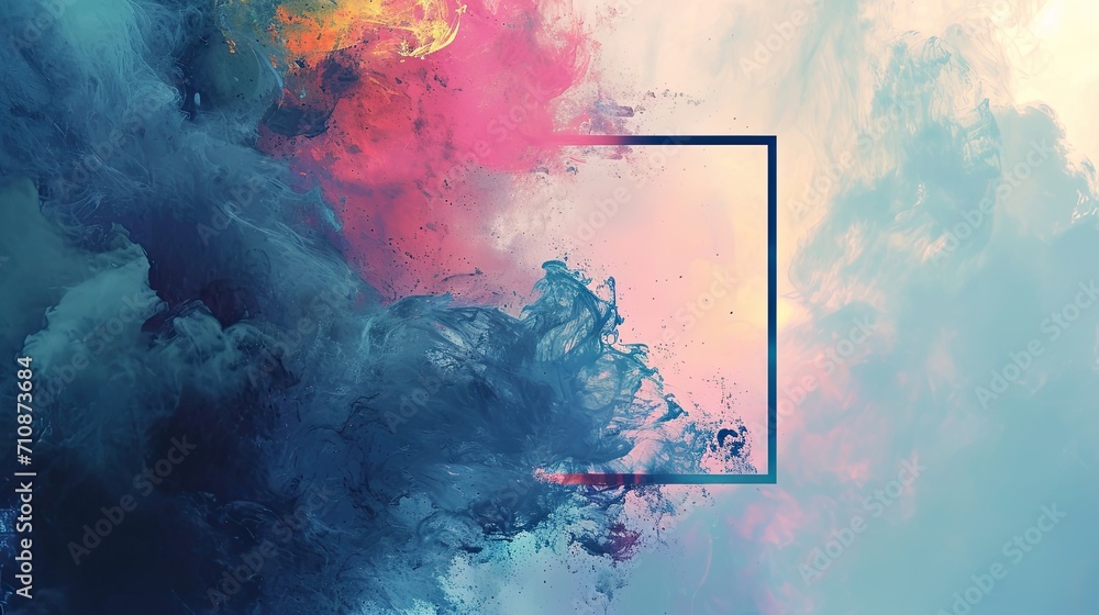 Aufkleber abstract background with colorful smoke and space for text