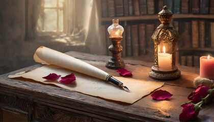 Love letter by the candle