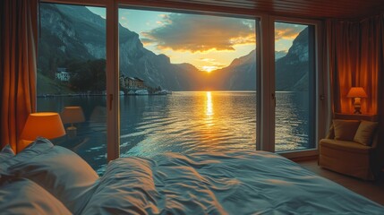 Amazing modern Hotel room with beautiful view, Hotel Room with amazing view