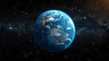 Obraz na płótnie Canvas View on the earth from Space, earth globe