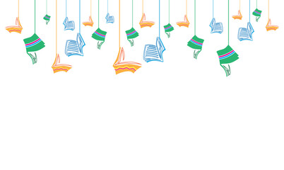 vector open book background for world book day celebration