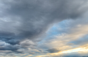 Fototapeta premium clouds sky before sunset over the Mediterranean sea 3