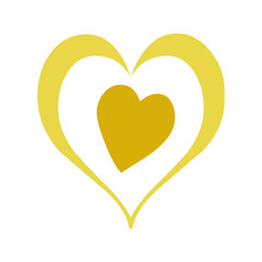 Nested Golden Hearts Icon