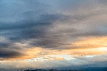 dramatic sky at sunset in winter in Cyprus 6