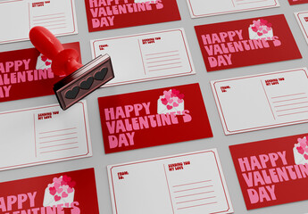 Valentine's Day Postcard Layout