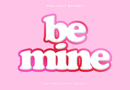 Glossy and Bold Pink Text Effect 