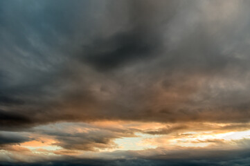 dramatic sky at sunset in winter in Cyprus 2