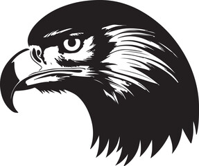 Eagle head silhouette, Vector artwork of Eagle head.