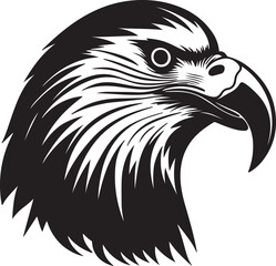 Obraz premium Eagle head silhouette, Vector artwork of Eagle head.