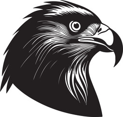 Fototapeta premium Eagle head silhouette, Vector artwork of Eagle head.