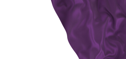 Smooth elegant purple cloth on grey background