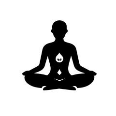 silhouette of a yoga person