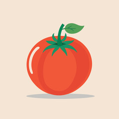 Tomato cartoon vector illustration icon logo design