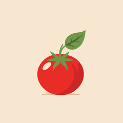 Tomato cartoon vector illustration icon logo design