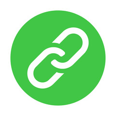 Chain icon. Link isolated single linear icon for websites and mobile minimalistic flat design.