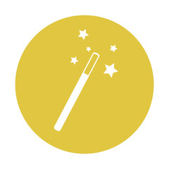 Magic wand with stars icon. Mobile concept and web design. Magician Stick simple vector icon. Symbol, logo illustration. Pixel perfect vector graphics