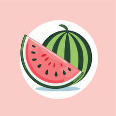 Watermelon cartoon vector illustration