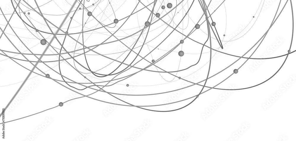 Poster Abstract plexus blue geometry background. Digital technology network connection concept. 3D rendered illustration