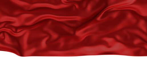 Obraz premium Flowing red cloth background, 3d rendering.